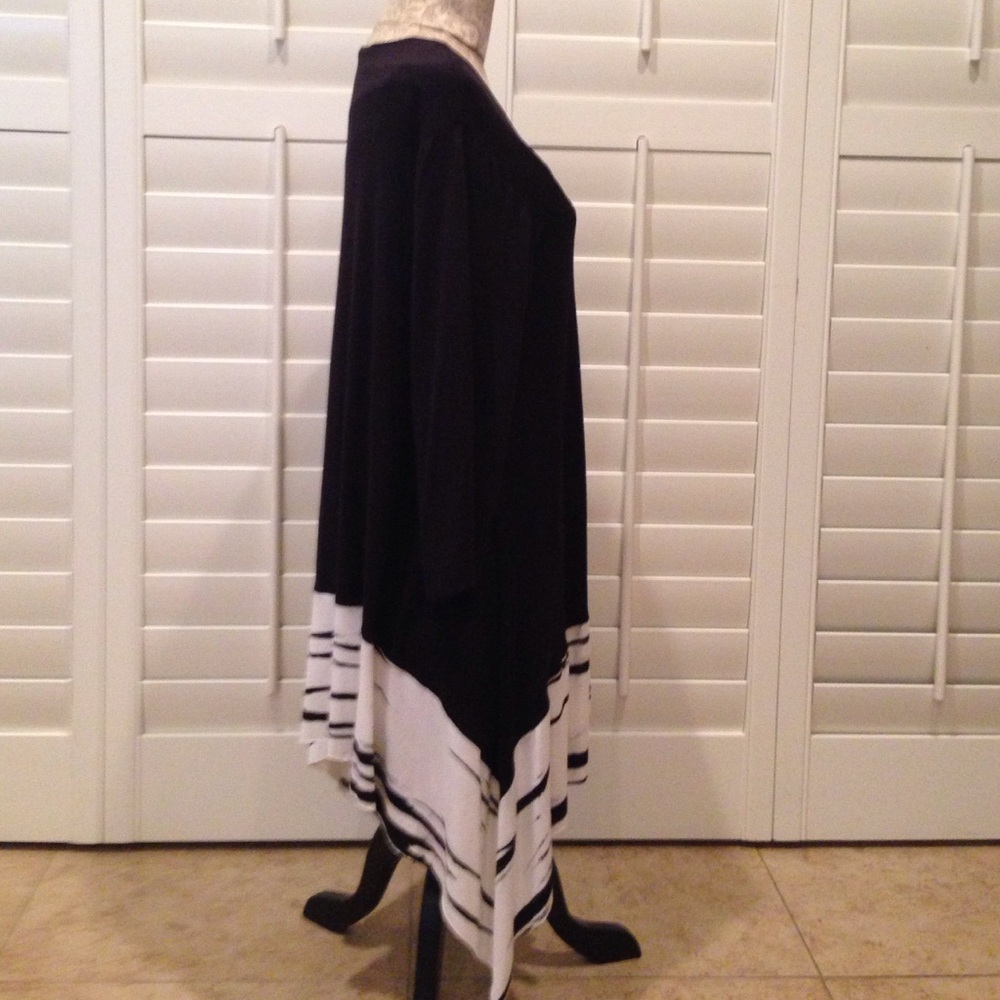 Dunia Black and White Zebra Accent Tunic - Picture 3 of 7